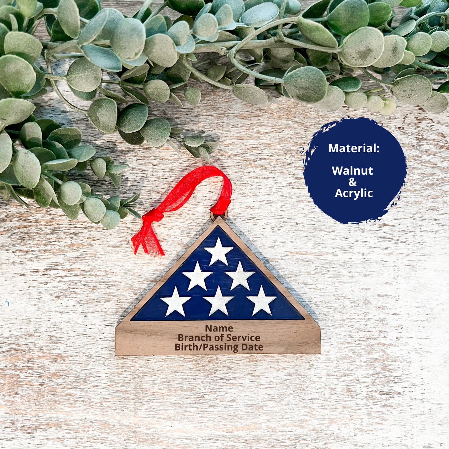 Personalized Folded Flag Keepsake