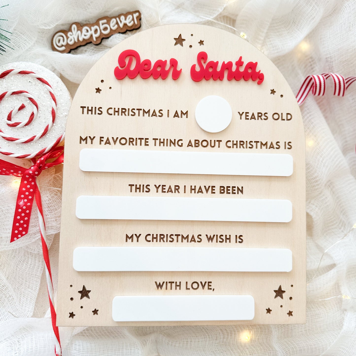 Santa's Dry Erase Wishlist Board