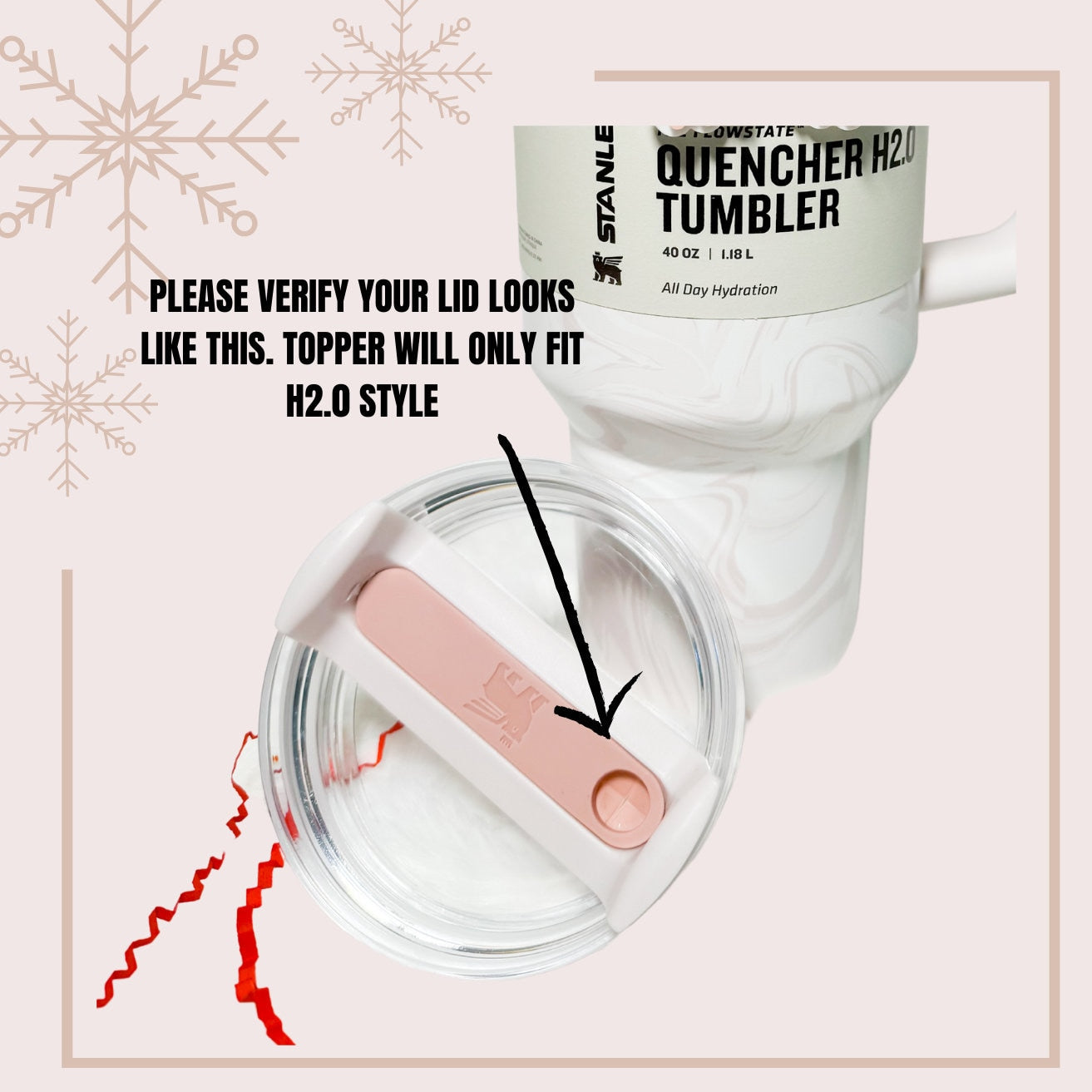 Cute Reindeer Stanley Topper 40oz