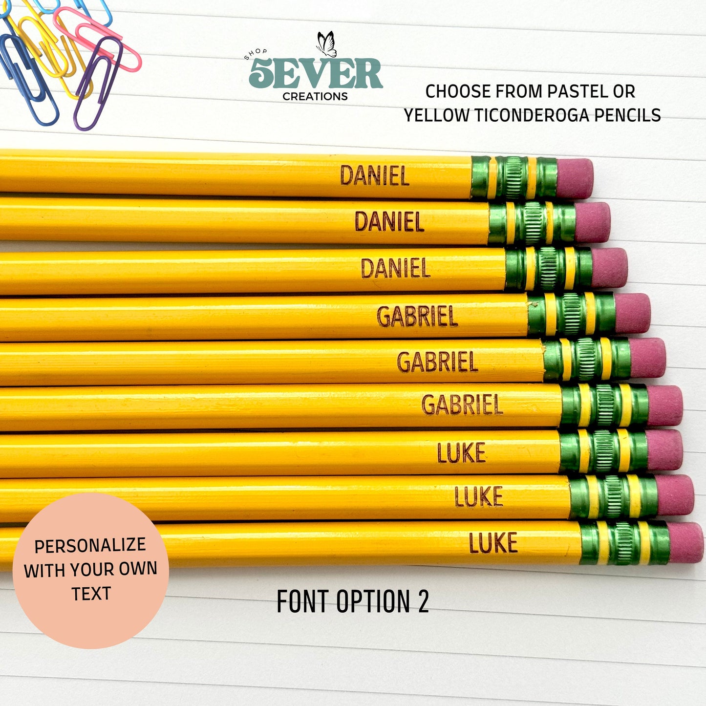 Personalized Pencils Ticonderoga