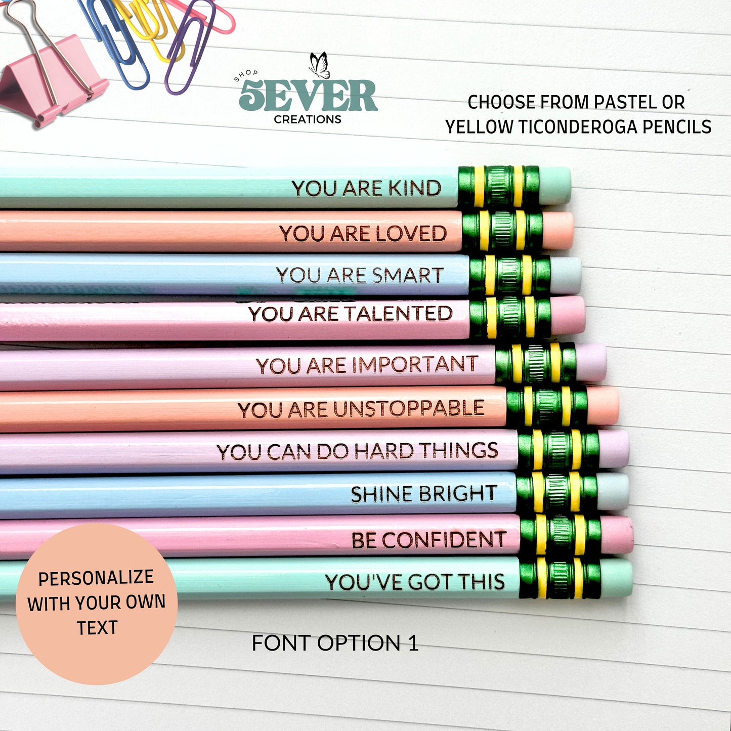 Personalized Pencils Ticonderoga