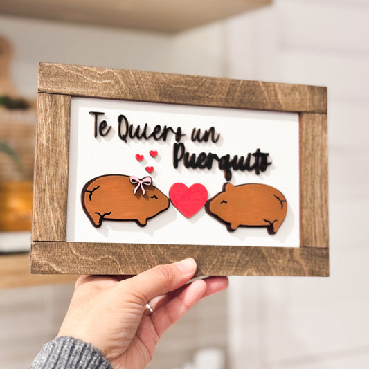 "Te Quiero Un Puerquito" Wooden Sign 🐖❤️