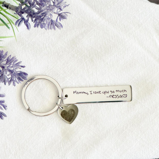 Personalized Memorial Keychain with Handwriting