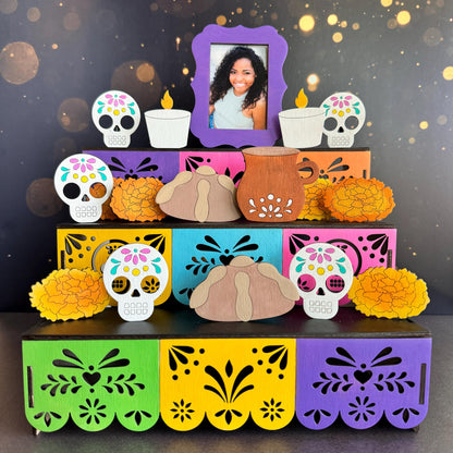 Dia de Los Muertos Altar Kit, DIY/Pre-Painted Memorial Decoration