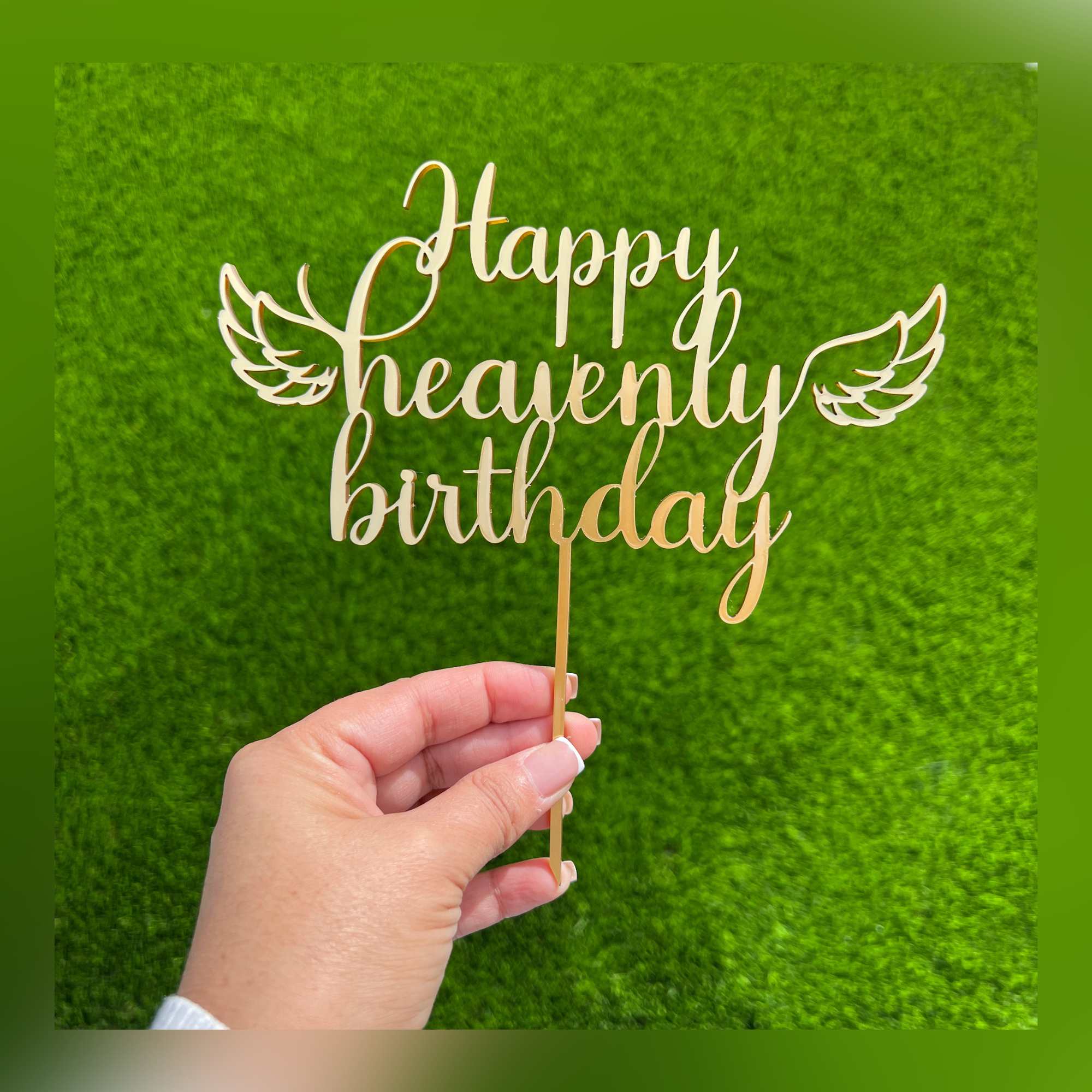 Cake Topper- Happy Birthday -Heart – The Boutique Cake